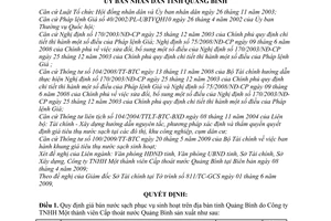 Quyết định 07/2009/QĐ-UBND quy định giá bán nước sạch trên địa bàn tỉnh Quảng Bình