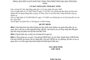 Quyết định 80/2009/QĐ-UBND trách nhiệm người đứng đầu các cơ quan, đơn vị để xảy ra tình trạng khai thác, tập kết, vận chuyển cát, sỏi trái phép