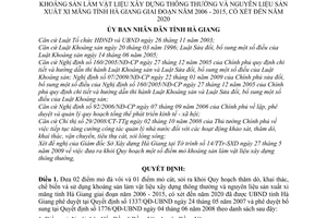 Quyết định 1600/QĐ-UBND sửa đổi quy hoạch thăm dò, khai thác, chế biến