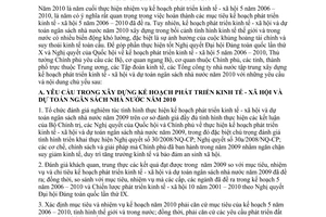 Chỉ thị 756/CT-TTg xây dựng kế hoạch phát triển kinh tế xã hội dự toán ngân sách nhà nước năm 2010