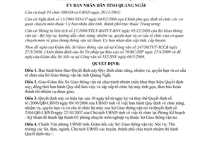 Quyết định 26/2009/QĐ-UBND chức năng nhiệm vụ quyền hạn cơ cấu tổ chức Sở