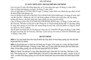 Quyết định 39/2009/QĐ-UBND ban hành quy định hoạt động quảng cáo