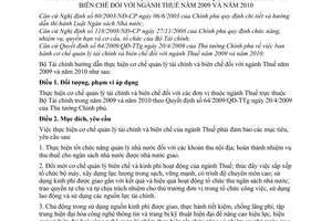 Thông tư 116/2009/TT-BTC hướng dẫn Quyết định 64/2009/QĐ-TTg quản lý tài chính biên chế ngành thuế năm 2009 2010