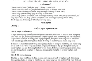 Nghị định 54/2009/NĐ-CP xử phạt vi phạm hành chính trong lĩnh vực tiêu chuẩn, đo lường chất lượng sản phẩm, hàng hóa