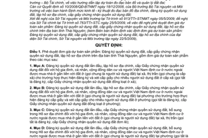 Quyết định 1288/QĐ-UBND phê duyệt đơn giá dự toán sản phẩm đăng ký cấp giấy chứng nhận quyền sử dụng đất lập hồ sơ địa chính địa bàn Thái Nguyên