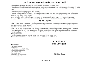 Quyết định 18/2009/QĐ-UBND điều chỉnh dự toán xây dựng công trình trên địa bàn tỉnh Bình Phước