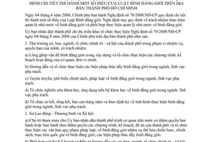 Chỉ thị 11/2009/CT-UBND thực hiện Nghị định 70/2008/NĐ-CP hướng dẫn Luật Bình đẳng giới địa bàn thành phố Hồ Chí Minh