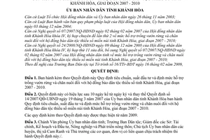 Quyết định 43/2009/QĐ-UBND tiêu chuẩn, suất đầu tư định mức hỗ trợ trồng vườn rừng chăn nuôi đồng bào dân tộc thiểu số Khánh Hòa giai đoạn 2007-2010