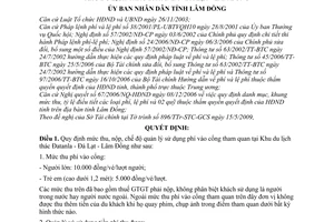 Quyết định 24/2009/QĐ-UBND mức thu, nộp quản lý sử dụng phí tham quan