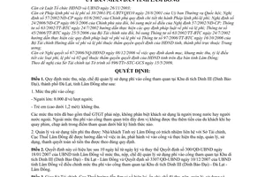 Quyết định 32/2009/QĐ-UBND mức thu, nộp, chế độ quản lý sử dụng phí vào cổng tham quan tại Khu di tích Dinh III Dinh Bảo Đại