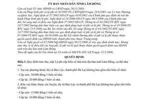 Quyết định 45/2009/QĐ-UBND thu nộp quản lý sử dụng lệ phí cấp biển số nhà