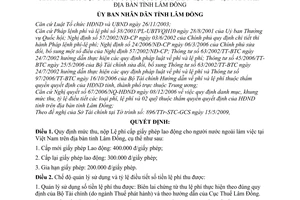 Quyết định 51/2009/QĐ-UBND mức thu, nộp, tỷ lệ điều tiết chế độ quản lý sử dụng lệ phí cấp giấy phép lao động cho người nước ngoài