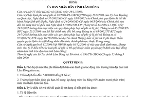 Quyết định 40/2009/QĐ-UBND mức thu, nộp,quản lý sử dụng phí thẩm định
