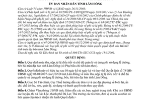 Quyết định 36/2009/QĐ-UBND mức thu, nộp quản lý sử dụng phí sử dụng lề đường