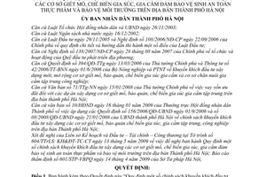 Quyết định 77/2009/QĐ-UBND Quy định chính sách khuyến khích đầu tư xây dựng cơ sở giết mổ chế biến gia súc gia cầm đảm bảo VSATTP bảo vệ môi trường