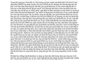 Chỉ thị 12/2009/CT-UBND tăng cường công tác giải quyết đơn thư khiếu nại tố cáo