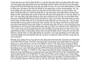 Chỉ thị 01/CT-BTP tăng cường ứng dụng công nghệ thông tin ngành tư pháp giai đoạn 2009-2010