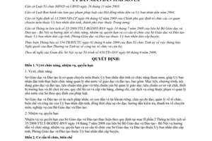 Quyết định 28/2009/QĐ-UBND chức năng nhiệm vụ quyền hạn cơ cấu tổ chức Sở GDĐT