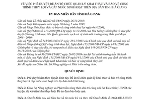 Quyết định 1703/QĐ-UBND phê duyệt Đề án tổ chức quản lý khai thác