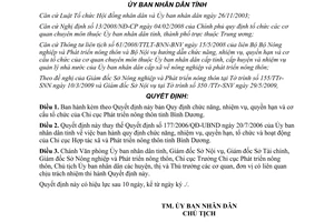 Quyết định 40/2009/QĐ-UBND chức năng nhiệm vụ Chi cục Phát triển nông thôn