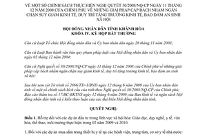 Nghị quyết 15/2009/NQ-HĐND giải pháp ngăn chặn suy giảm kinh tế bảo đảm an sinh xã hội Khánh Hòa