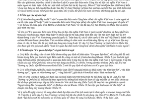 Báo cáo 237/BC-UBTVQH12 giải trình, tiếp thu ý kiến đại biểu quốc hội  Luật Cơ quan đại diện VN