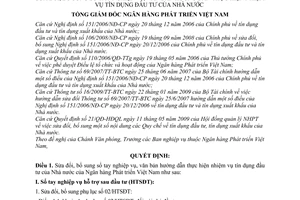 Quyết định 277/QĐ-NHPT  sửa đổi sổ tay nghiệp vụ, văn bản hướng dẫn