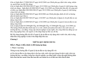 Thông tư 10/2009/TT-BXD quản lý dự án đầu tư xây dựng nhà ở sinh viên, nhà ở công nhân khu công nghiệp thu nhập thấp