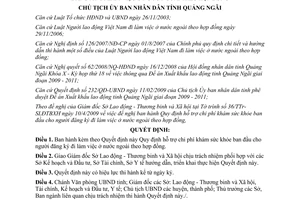 Quyết định 981/QĐ-UBND 2009 chi phí khám sức khỏe người đăng ký làm việc nước ngoài Thừa Thiên Huế