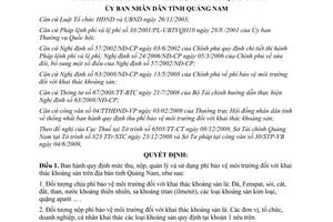 Quyết định 18/2009/QĐ-UBND mức thu nộp quản lý sử dụng phí bảo vệ môi trường