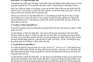 Báo cáo 242/BC-UBTVQH12 giải trình, tiếp thu, chỉnh lý Luật quy hoạch đô thị