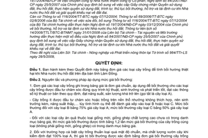 Quyết định 57/2009/QĐ-UBND đơn giá bồi thường thiệt hại cây trồng khi nhà nước thu hồi đất