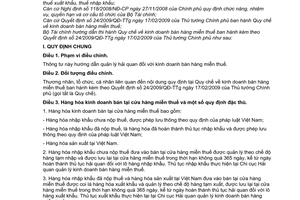 Thông tư 120/2009/TT-BTC hướng dẫn quy chế kinh doanh bán hàng miễn thuế hướng dẫn Quyết định 24/2009/QĐ-TTg