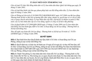 Quyết định số 41/2009/QĐ-UBND quy chế tổ chức hoạt động Chi cục phòng chống tệ nạn xã hội Đồng Nai