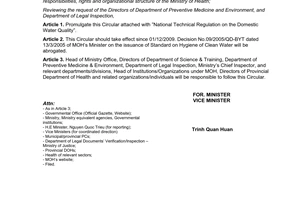 Circular No. 05/2009/TT-BYT on the issuance of “national technical regulation