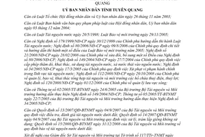 Quyết định 04/2009/QĐ-UBND quản lý khai thác sử dụng tài nguyên nước Tuyên Quang