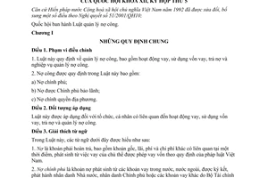 Luật quản lý nợ công 2009 29/2009/QH12