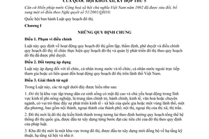 Luật quy hoạch đô thị 2009 30/2009/QH12