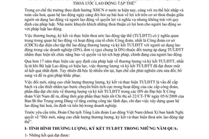 Nghị quyết 01/NQ-ĐCT đổi mới, nâng cao chất lượng thương lượng, ký kết và thực hiện thoả ước lao động tập thể