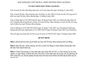 Quyết định 1286/2009/QĐ-UBND Quy chế thi đua khen thưởng Cao Bằng