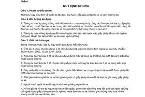 Thông tư 07/2009/TT-BGTVT đào tạo, sát hạch, cấp giấy phép lái xe cơ giới đường bộ