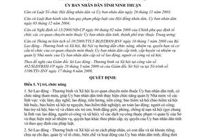 Quyết định 168/2009/QĐ-UBND nhiệm vụ quyền hạn cơ cấu Sở Lao động Ninh Thuận