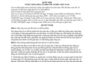 Nghị quyết 35/2009/QH12 chủ trương, định hướng đổi mới một số cơ chế tài chính trong giáo dục và đào tạo từ năm học 2010 - 2011 đến năm học 2014