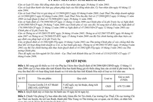 Quyết định 49/2009/QĐ-UBND điều chỉnh, bổ sung bảng giá tối thiểu căn cứ tính lệ phí trước bạ tính lệ phí trước bạ