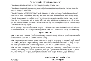 Quyết định 22/2009/QĐ-UBND chức năng nhiệm vụ quyền hạn Sở Giáo dục An Giang