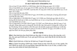 Quyết định 43/2009/QĐ-UBND trình tự thủ tục tiếp công dân xử lý đơn thư giải quyết khiếu nại tố cáo tranh chấp đất tỉnh Đồng Nai