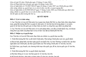 Quyết định 89/2009/QĐ-TTg chức năng nhiệm vụ quyền hạn cơ cấu tổ chức Cục Văn thư Lưu trữ nhà nước thuộc Bộ Nội vụ