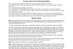 Quyết định 51/2009/QĐ-UBND bổ sung Quyết định 02/2007/QĐ-UBND bồi thường, hỗ trợ và tái định cư khi nhà nước thu hồi đất