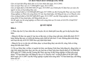 Quyết định 1977/QĐ-UBND  phân cấp đăng ký, đăng kiểm tàu cá