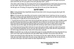 Quyết định 717/QĐ-UBND năm 2009 công bố bộ thủ tục hành chính chung